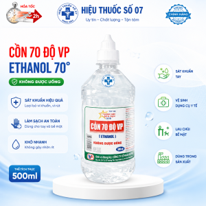 Cồn sát khuẩn - Cồn 70 độ - Cồn 90 độ Vĩnh Phúc 500ml - An Toàn - Không gây dị ứng - Chính hãng