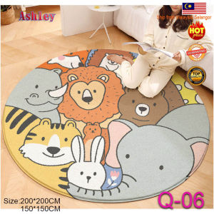 Round Coffee Table Carpet Modern Living Room Large Size Floor Mat Room Tatami Bedroom Carpet Crawling Mat 200*200cm