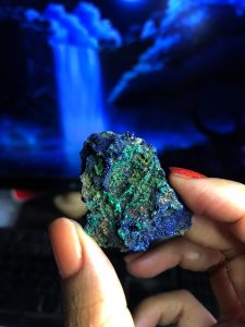 viên đá 1k tự nhiên gieo duyên Azurite Machalite Magic vũ trụ bán gieo duyên