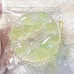 PENTU Grape Pulp Beads Squeeze Toy Hand Relax Shapeable TPR Mochi Ball Boys Girls Pinch Sugar Balls Squishy Office Workers