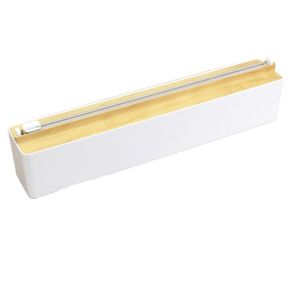 UNQIN ic Wrap Dispenser Wall Mount 3in1 Cling Film Dispenser Cutter Plastic Stretch Baking Paper Cutter Kitchen Tool