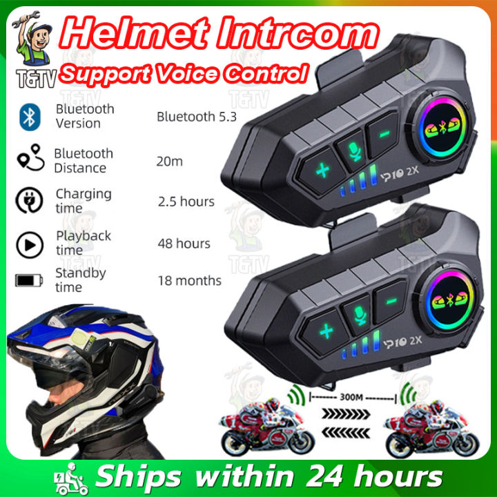 Motorcycle Helmet Bluetooth Headset For 2 Rider