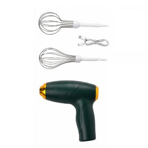 COUPLECOL Thiết bị cầm tay Máy trộn điện với đầu thay thế Không dây Máy đánh trứng điện Đa chức năng Có thể sạc lại bằng USB Máy khuấy bột điện tử Kem