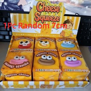PHANT Sound Effects Cheese Squeezed Cube Crunchy Sausage Mouth Cheese Squishy Toy Kids Toy Comfortable Handmade Ball Office Desk Toy