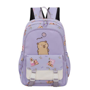 🔺D1-3643 - CAPYBARA Design 45CM Korea Backpack / Beg Galas Sekolah Rendah & Menengah / Kanak-Kanak Kids Backpack