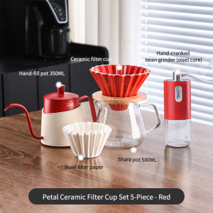 BINCOO 7 Pes Set Coffee Dripper Set Hand Brew Coffee Utensils Coffee Filter Cup  Paper Filter Kitchen Tools