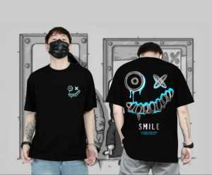 UMMA CLOTHING/ (COD) KAOS DISTRO KARTUN ANIMASI SMILE MATA O X  /BAJU PRIA 2023 / KAOS COWO TERBARU 2023  BAJU DISTRO PRIA KEREN / BAJU DISTRO PRIA DEWASA /baju distro pria simple/BAJU TOKYO JEPANG TRENDY/KAOS ANIME/T SHIRT /BAJU TERMURAH /KAOS SUKAJAN)