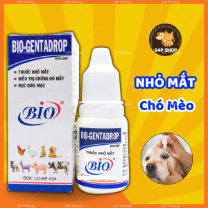 Nhỏ mắt cho chó mèo Bio Gentadrop xuất xứ Việt Nam 10ml