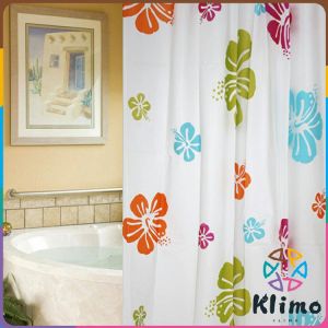KLIMO Bathroom Waterproof Shower Curtain Cartoon Pattern 1.8*1.8m With 12 Hooks