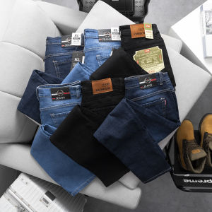 Quần jean nam co giãn dài trơn xước rách wash đẹp cao cấp form ôm slim VNO91