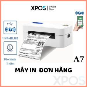 Máy in mã vận đơn AIYIN QR-368CBT - IP-805BT (USB + BLUETOOTH) khổ in A7 in từ máy tính điện thoại - BH 01 năm.
