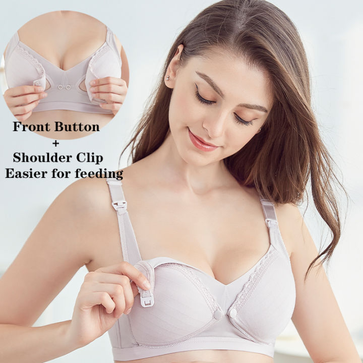 2-way Breastfeeding Bra Soft front opening with back closure modal fabric nursing  bra