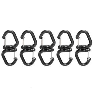 S Shape Carabiner Hook Mountaineering Climbing Quick Hanging 360 Degree Rotation Carabiner Clip Outdoor Key Holder Clip