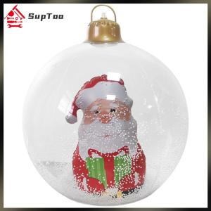 【Local delivery】Christmas Luminous Inflatable Decorative Ball W/ LED Light Outdoor Balloon Ornament Large PVC Decorated Ball Ornaments
