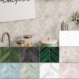 YUNAFIN Waterproof Peel and Stick Backsplash Self-adhesive 11.4" x 9" Wall Tile Durable Home Decor Wallpaper for Kitchen Bathroom
