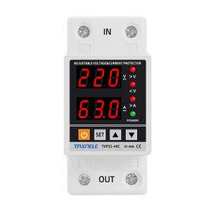 Digital Voltage Current Protector 40A/63A/80A 230V DIN Rail Over Under Voltage Protection Relay Fix and Build