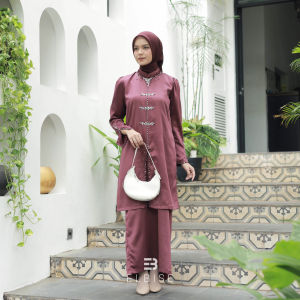 Zulaikha Oneset Baju Kurung Melayu Kebaya Wisuda Kondangan Lamaran Payet Lebaran Polos Fayra