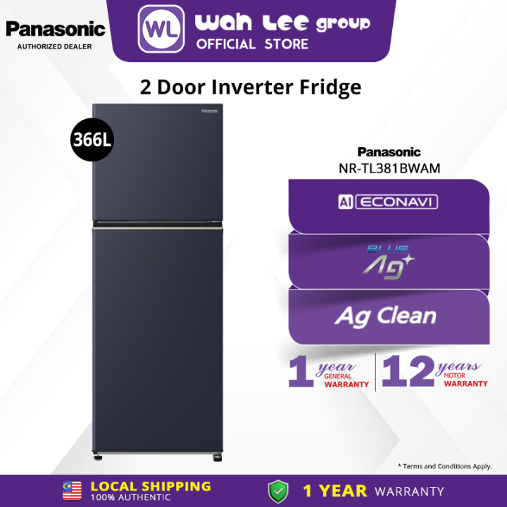 [SAVE4.0 NUR] PANASONIC NR-TL381 366L NET INVERTER ENERGY SAVING 2-DOOR ...