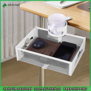 Sikiwind Under Desk Storage Rack Under Desk Drawer Organizer Drink Holder for Home Office