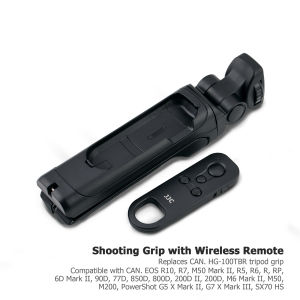 JJC HG-100TBR BR-E1 Wireless Remote Control Grip Tripod for Canon PowerShot V10 EOS R50 R8 R6 Mark II R10 R7 R6 RP R R5 6D Mark II 200D II 90D M6 Mark II 850D M50 M50 Mark II Camera