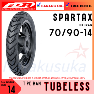 FDR Ban Motor Spartax 70/90-14 Tubeless TL Ban Motor Metic Free Pentil