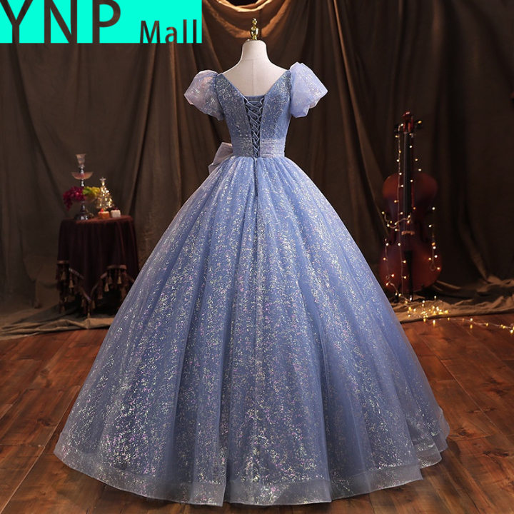 YNP Mall Shiny Debut Gown 18 Dress Quinceanera Dresses V neck