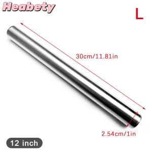 Heabety Stainless Steel Rolling Pin Kitchen Utensils Dough Roller Bake Pizza Noodles Cookie Dumplings Making Non-stick Baking Tool