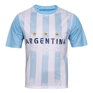 National Argentina Soccer Teams Flag 3D Printed T Shirt Men 3 Stars Sun Of May Patriotic Sports Jerseys Style Short Sleeve Tops