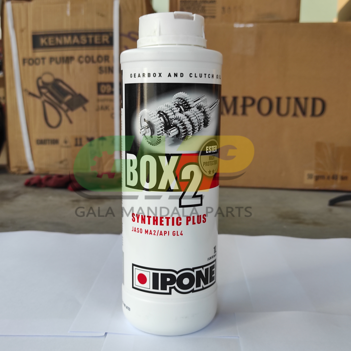 IPONE BOX 2 Oli Mesin Motor 2T 1L Gearbox Oil Ester Synthetic Plus
