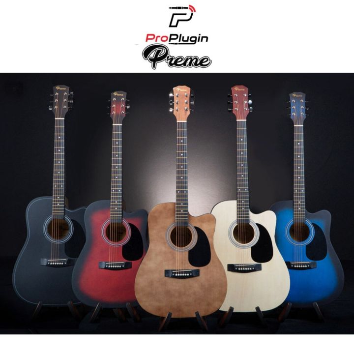 Preme G419 กีต้าร์โปร่ง ทรงเดรดน็อต คอเว้า สำหรับผู้เริ่มต้น เสียงพุ่ง ใส ชัด มี trussrod ปรับคอได้ (ProPlugin)