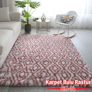 Karpet Bulu Rasfur Tebal Anti Slip Ukuran 120 X 180cm - Karpet Lantai Bulu Tebal 4cm Motif Astetik