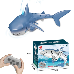 เรือ Mainan Remote Control จำลองปลาฉลามมอสซอรัสฉีดน้ำ S11พร้อมกล้องอ่างอาบน้ำของเล่นไฟฟ้าสำหรับเด็กผู้ชายเด็กๆสิ่งที่เย็นเรือดำน้ำ