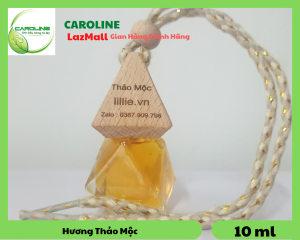 Tinh dầu thơm xe ô tô Lillie 10ml tinh dầu treo xe thơm phòng sả chanh oải hương bạc hà.. khử mùi đuổi muỗi