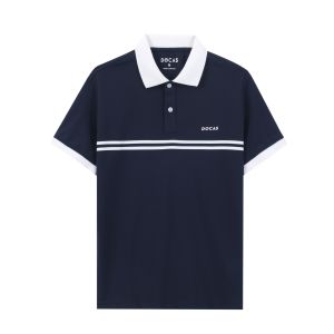 PO-RL007 Áo Polo DOCAS In 2 Viền Ngang Ngực Vải Cotton CMC Form Regular Fit
