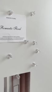 WH 10Pcs Transparent Magnetic Pushpins - For Refrigerator Whiteboard - Duty Heavy Pushpin - Neodymium Thumbtack - Tacks Hooks - Clear Map Acrylic Pushpins - Magnets Drawing Pin