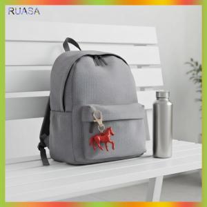 RUASA Cute Acrylic Cartoon Animal Stereoscopic Small Horse Keychain For Women Men Charm Pendant Bag Decoration Accessories