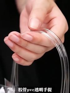 100Pcs PVC Transparent Clear PVC Bag with handle/ Tote bags/ with handle/ gift bag cosmetics bag COD