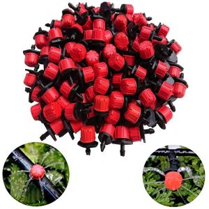Adjustable Red Cap Drip Irrigation Nozzle Adjustable 8-Hole Dropper Adjustable Watering Nozzle Suitable For Garden Irrigation Efficient Watering Durable Nozzle Watering Nozzle Garden Micro Nozzle A Must-Have For Gardening Enthusiasts At Home