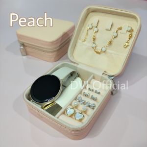 Kotak Tempat Perhiasan Aksesoris Kosmetik Fashion Wanita Mini Portabel Jewelry Box Pouch Penyimpanan Anting Kalung Gelang DVJ Official