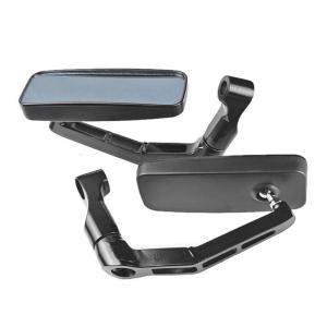 กระจกมองข้างแบบเกลียวขนาด8มม. 10มม. สีดำสำหรับรถจักรยานยนต์กระจกมองข้างรูปทรงพิเศษ