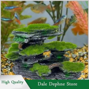 [Dale Dephne] หินวิวภูเขาสำหรับพิพิธภัณฑ์สัตว์น้ำหินวิวอควาเรียมมอสเซดที่หลบภัยใต้น้ำของตกแต่งตู้ปลาเรซินขนาดใหญ่