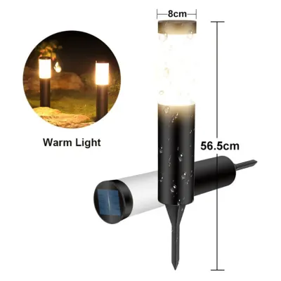 Vimite Led Lampu Solar Lights Outdoor Waterproof Garden Lights White/Warm Lawn Lamp Stainless Steel Pathway Landscape Lamp for House Garden Courtyard Decoration 太阳能led灯户外
