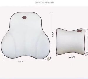 2PCSCar headrest set car backrest cushion lumbar pillow rebound memory foam