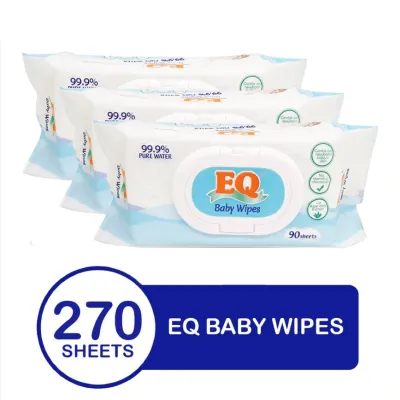 EQ Baby Wipes 99% Pure Water x 3