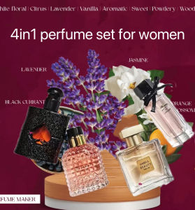 4in1 Pakaian parfum wanita asli Womens perfume gift box set Gift Set Women Body Spray Fragrance Long Lasting Perfume