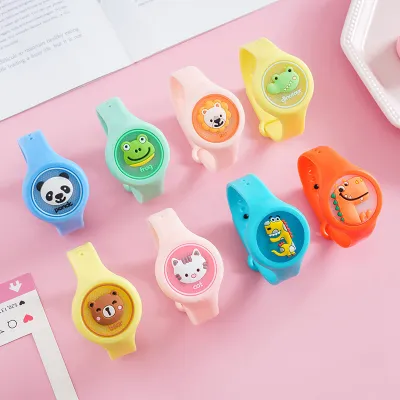 5Pcs Kids Watch Anti-mosquito Watches Childrens Cartoon Mosquito Repellent Anti Insect Bracelet Plant Essential Oil Mosquito Repellent