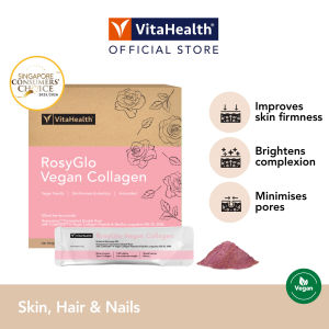 RosyGlo Vegan Collagen [EXP06-2027] - Enhances Skin Elasticity Reduces Wrinkles & Pores Brightens Complexion