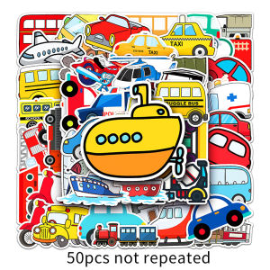 50PCS Transportation Graffiti Sticker Waterproof Luggage Laptop Scooter Water Cup Refrigerator Stickers