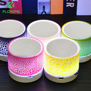 FLOVEME Bluetooth Speaker Mini Wireless Loudspeaker Crack LED TF Card USB Subwoofer Portable MP3 Sound Wireless Speaker for Mobile Phone