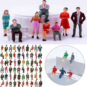 CRUSHES 10/100pcs 1:30 1:100 1:200 Scale Model Building People Figures Different Poses Mixed Color Passengers Stand/Sit People Model High Quality ABS Simulation Doll
